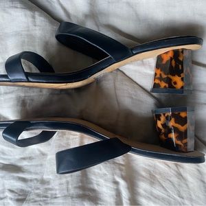 Cute scrappy black cheetah heels